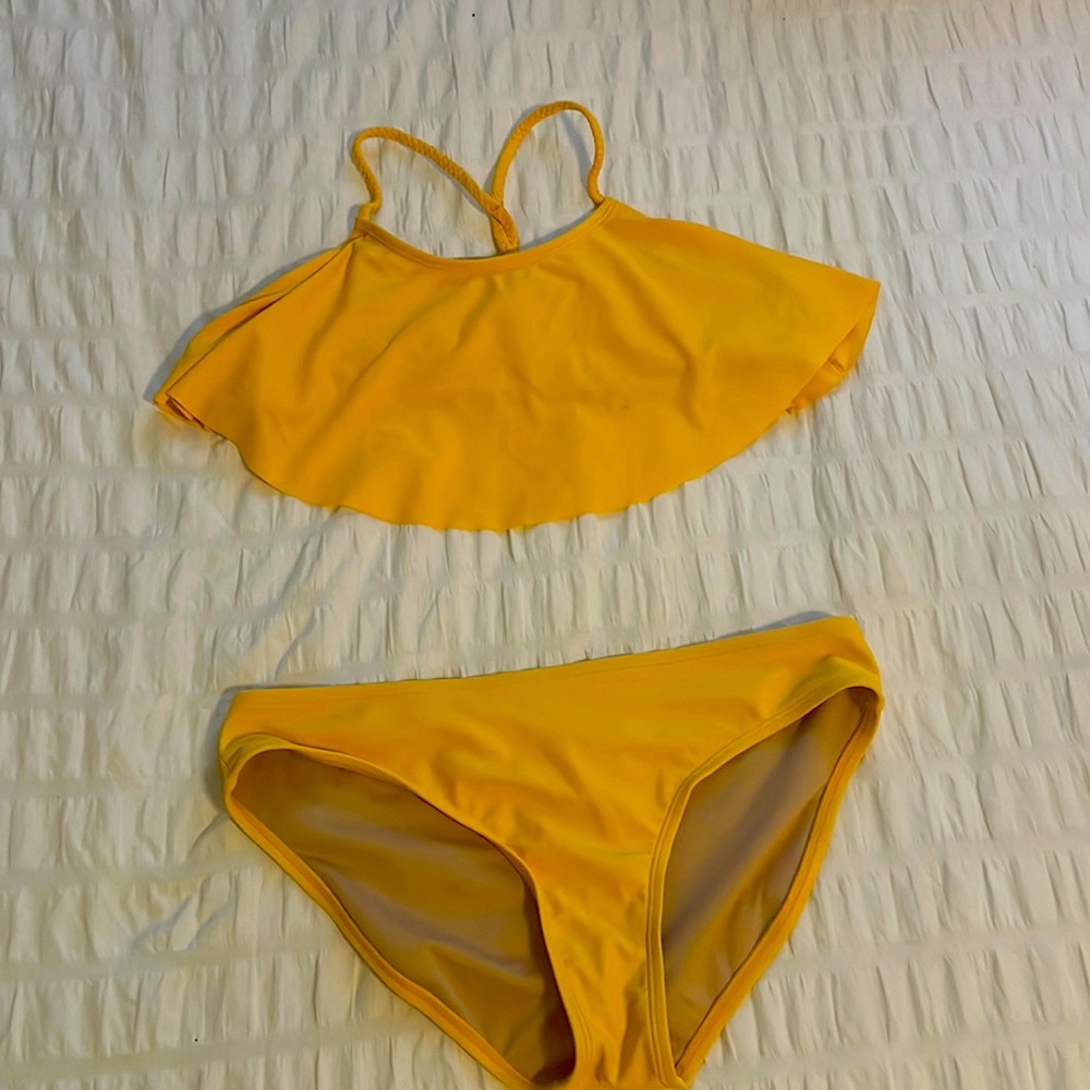 Yellow girls bathing suit
